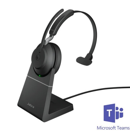 Jabra Evolve2 65 Mono MS Teams USB-A med laddstll