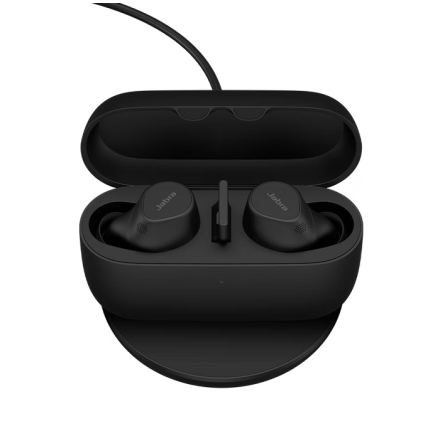 Jabra Evolve2 Buds med trdls laddningsplatta UC USB-A