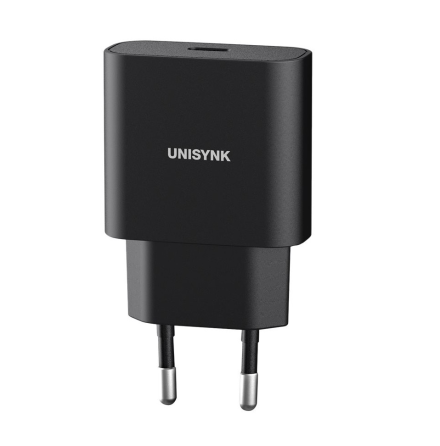 Unisynk 20W USB-C strmadapter svart