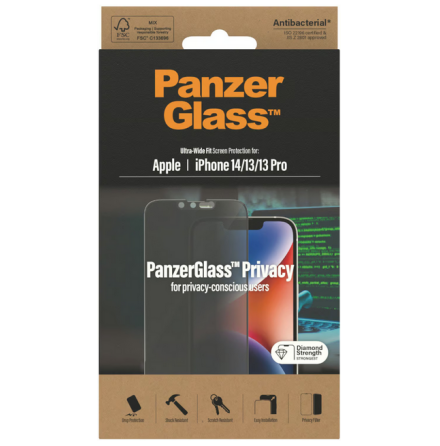 PanzerGlass Privacy Ultra-wide Fit Privacy iPhone 13/13 Pro/14