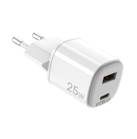 Celly strmadapter 1x USB-C + 1x USB-A PD 25W