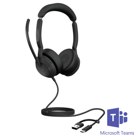 Jabra Evolve2 50 Stereo MS Teams USB-C/A no bluetooth