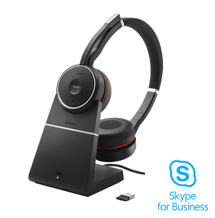 Jabra Evolve 75 med laddbas Skype