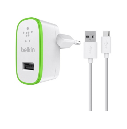 Belkin vggladdare + micro-USB 2.4A 1.2m White