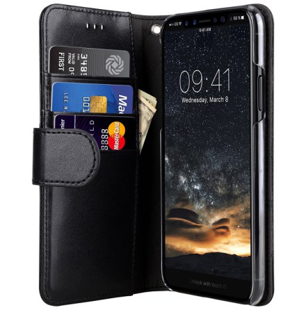 Melkco Walletcase iPhone X/XS Black