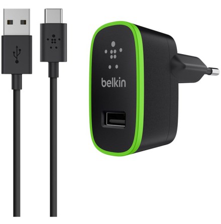 Belkin vggladdare + USB-C 1.8m Black