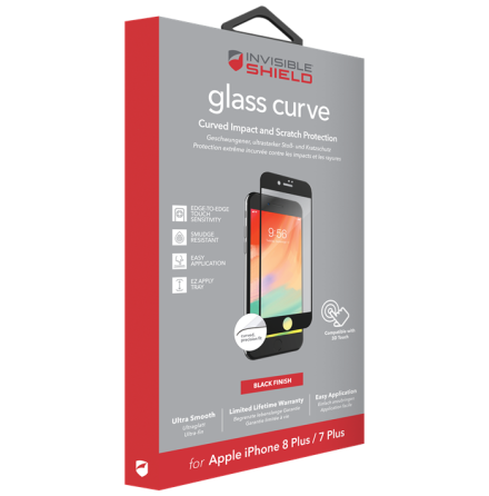 Invisible Shield Glass Curve (Fullscreen) iPhone 7/8 Plus Black