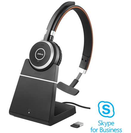 Jabra Evolve 65 Mono med laddbas Skype
